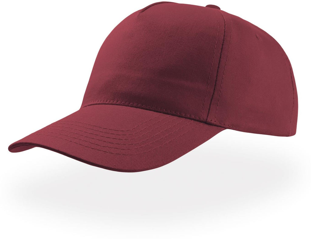 Burgundy baseball cap on a white background