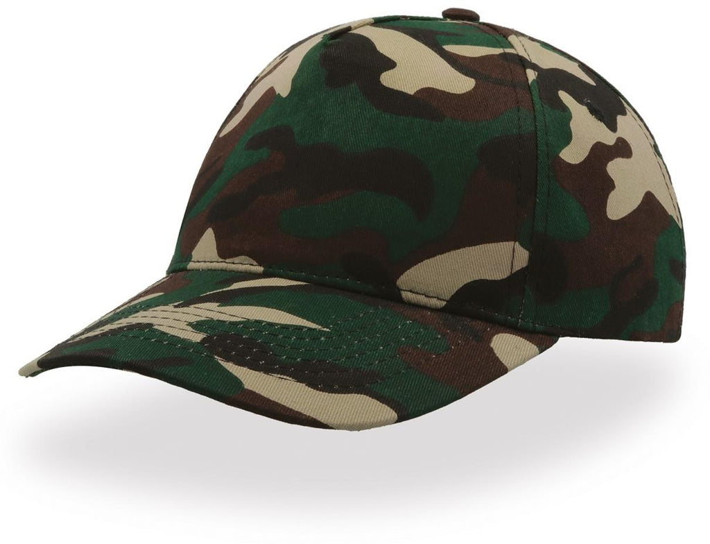 Camouflage baseball cap on a white background