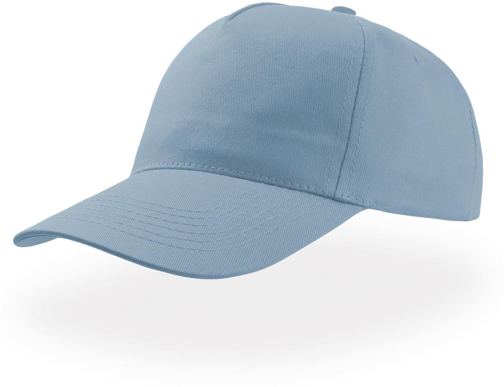 Light blue baseball cap on a white background