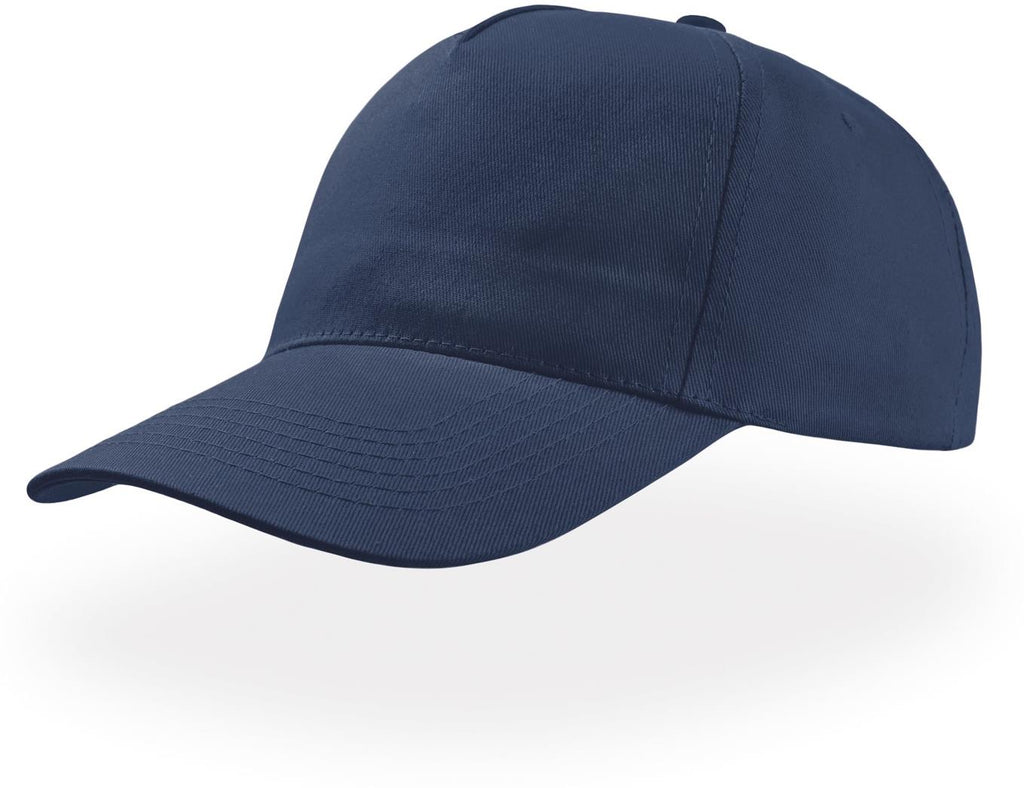 Navy blue baseball cap on a white background