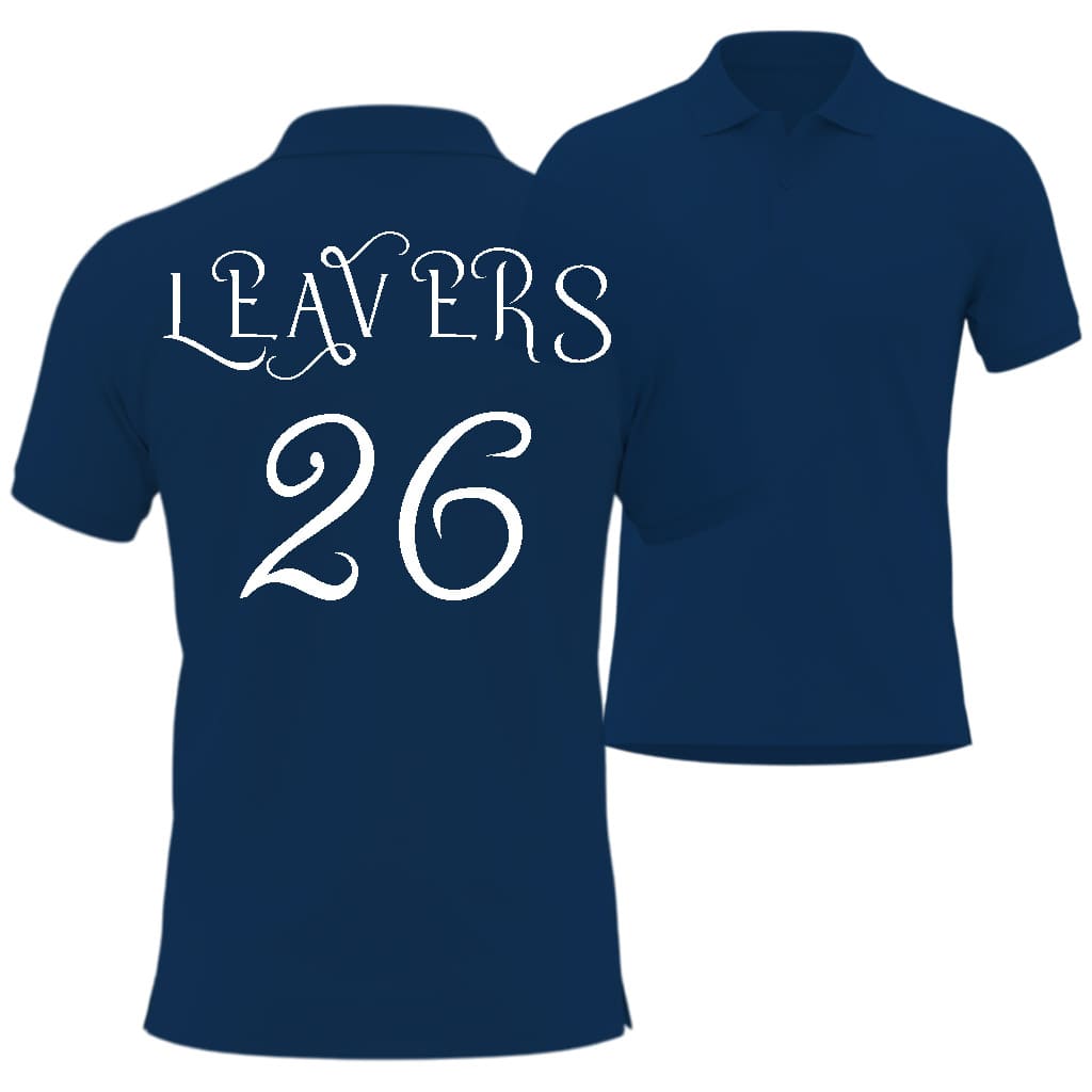Navy Polo T-shirts for Leavers -min