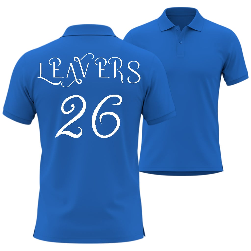 Royal Blue Polo T-shirts for Leavers -min