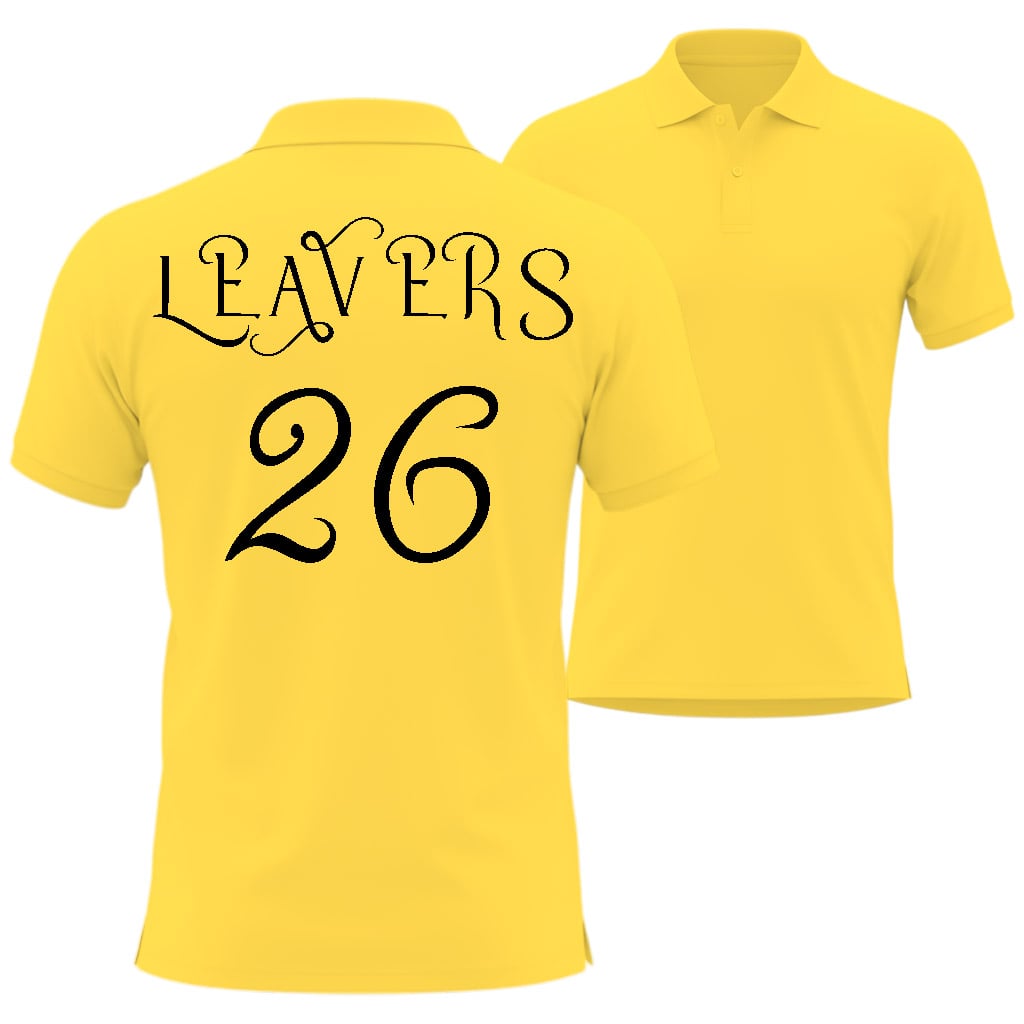 Sunflower Yellow Polo T-shirts for Leavers -min